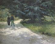Vincent Van Gogh Public Garden with Couple and Blue Fir Tree :The Poet's Garden III (nn04) oil painting picture wholesale